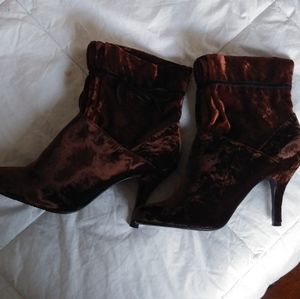 Suede Chocolate Brown Fashion Ankle Boots